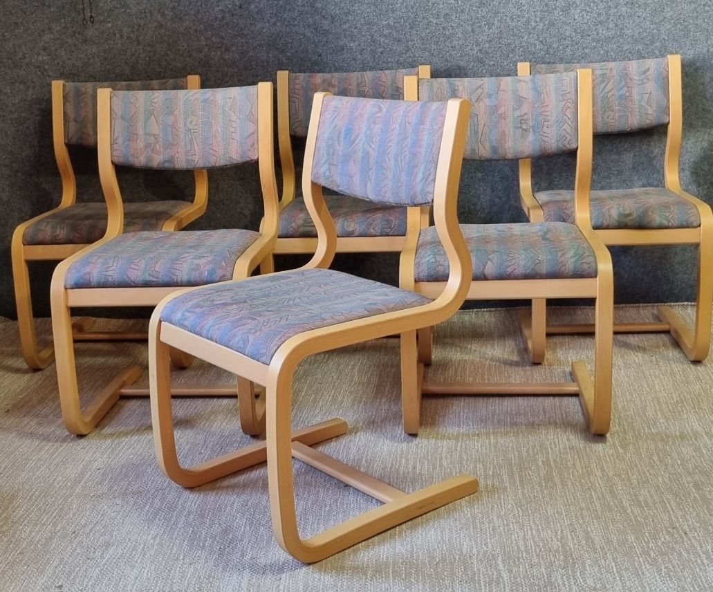 Duńskie Krzesła Vintage 6 sztuk lata 90