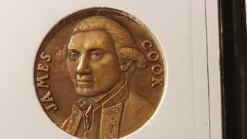 Medalha bronze James Cook "Endeavour" 1978 GRAVARTE edição limitada