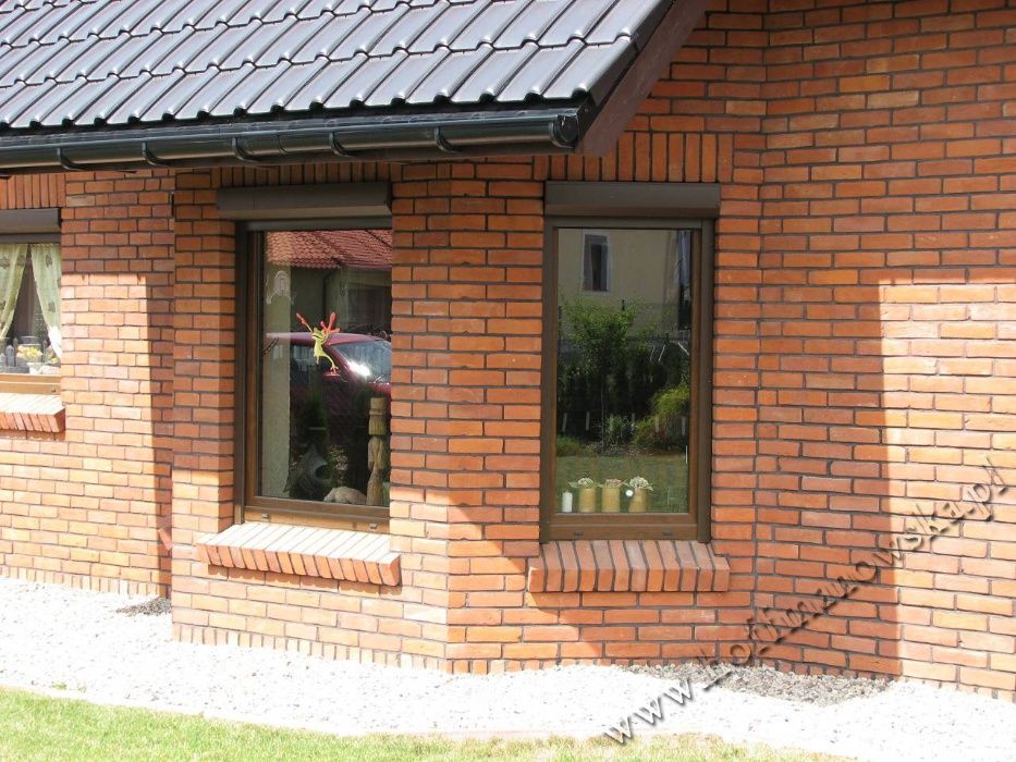 Płytka elewacyjna ceglana z cegły ręcznie formowanej TRADYCYJNEJ