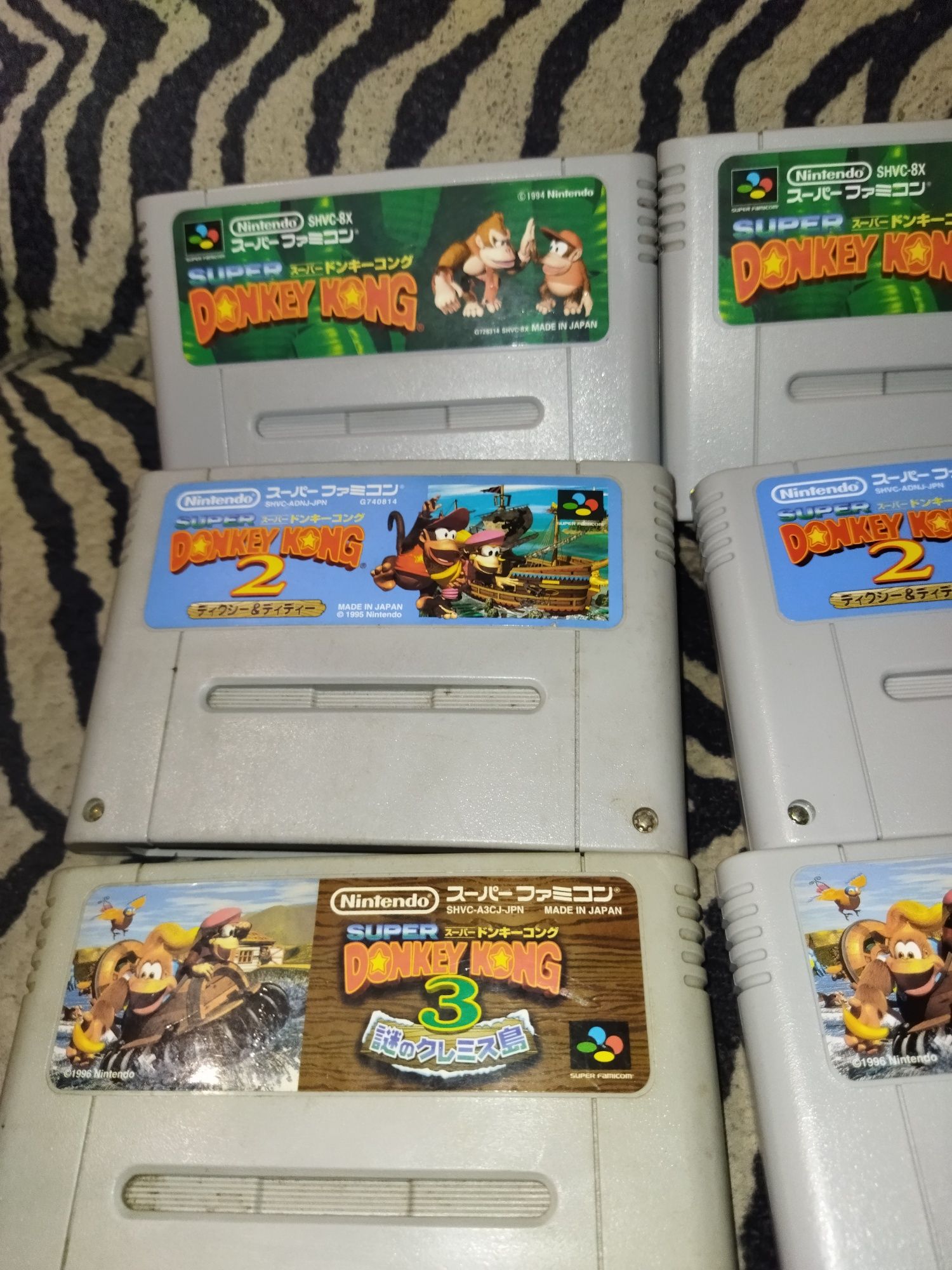 Super Donkey Kong1,2,3 і ще картриджи Super Famicom snes