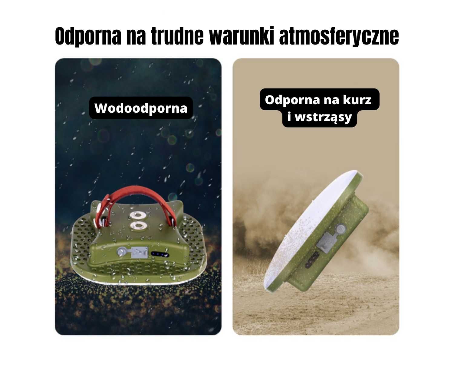 SUPER MOCNA Lampa Zewnętrzna Kempingowa WODOODPORNA 80W