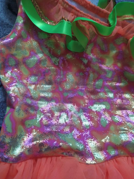 Strój gimnastyczny kostium jednoczęściowy do tańca blyszczący  cekiny