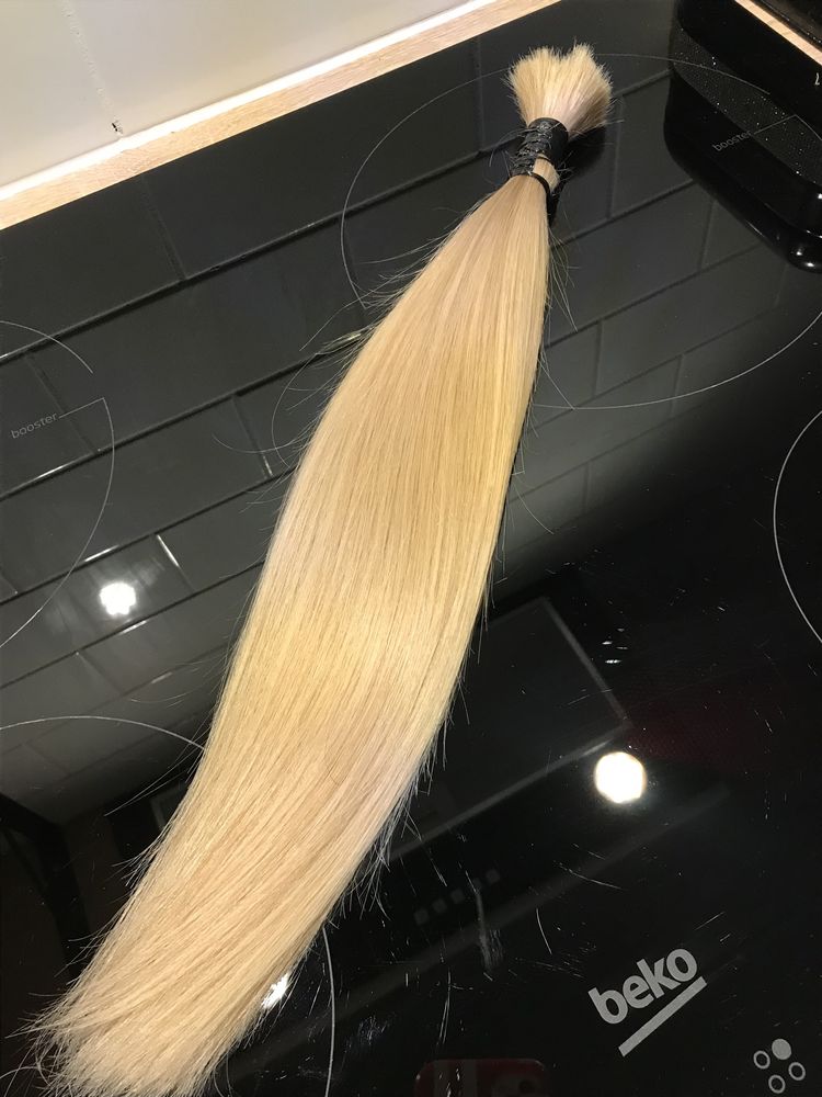 Włosy naturalne przedłużanie włosów kitka kucyk blond