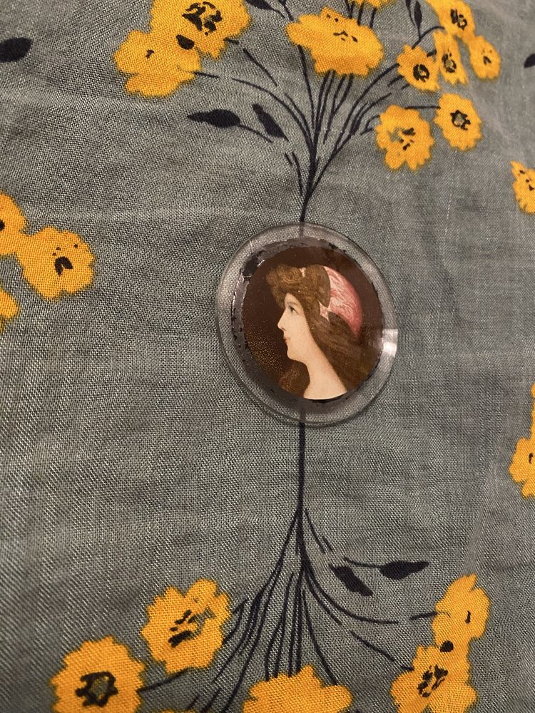 Broszka kamea secesja vintage
