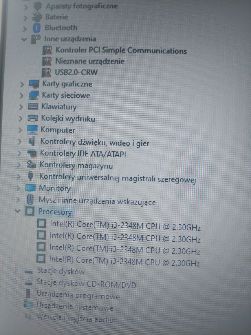 Lenovo Z500 ekran 15,6" i3-2348M 4x2,3GHz ram ddr3 8GB SPRAWNY hdd 1TB