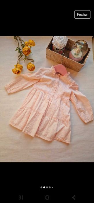 Vestido bordado inglês