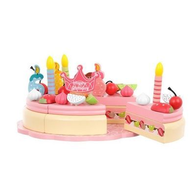 Tort Urodzinowy Drewniany Zabawka 48Elementów