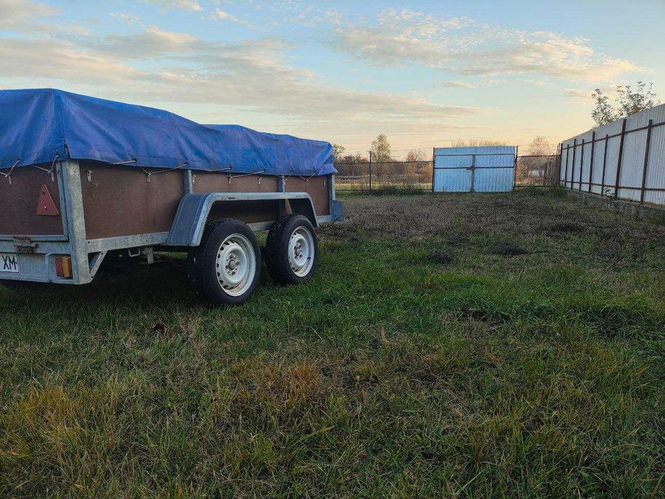 Двовісний оцинкований бакелітовий причіп, рама підсилена 2.60/1.60/0.5