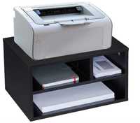 Relaxdays Stojak na drukarkę, biurko, 3 półki, regał na drukarkę