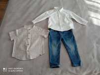Komplet chłopięcy/ dziecięcy Zara (dżinsy Zara + 2 koszule Zara)