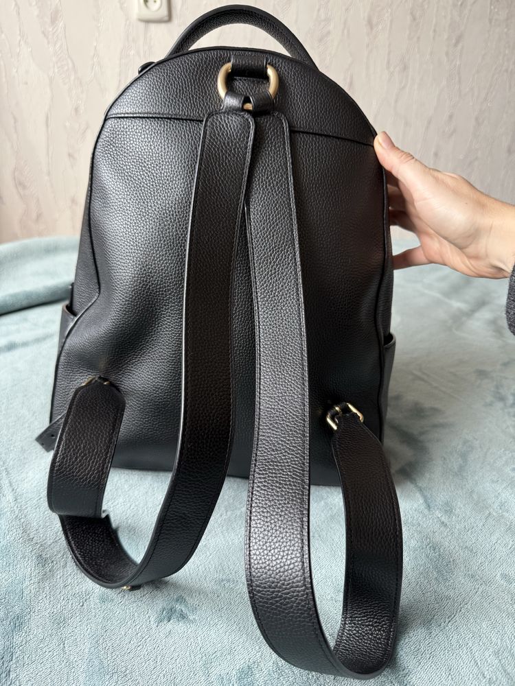 Чорний шкіряний Портфель, рюкзак coach