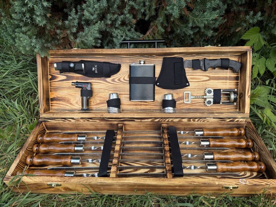 8 шампуров 3 мм для шашлыка на подарок мужчине мужу на день рождени