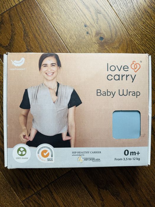 Слінг шарф трикотажний love & carry, слинг, ергорюкзак, кенгуру