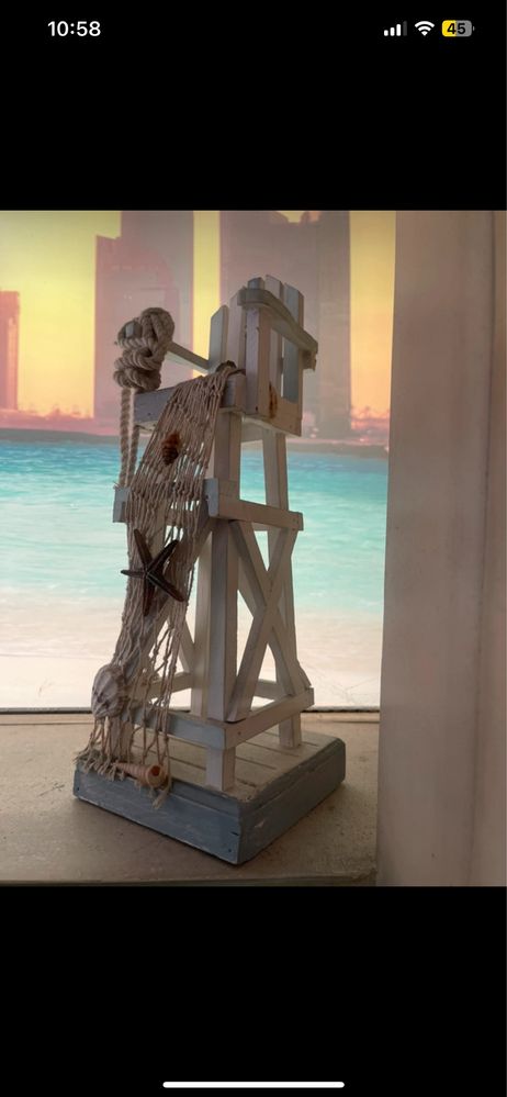 Conjunto decoração praia
