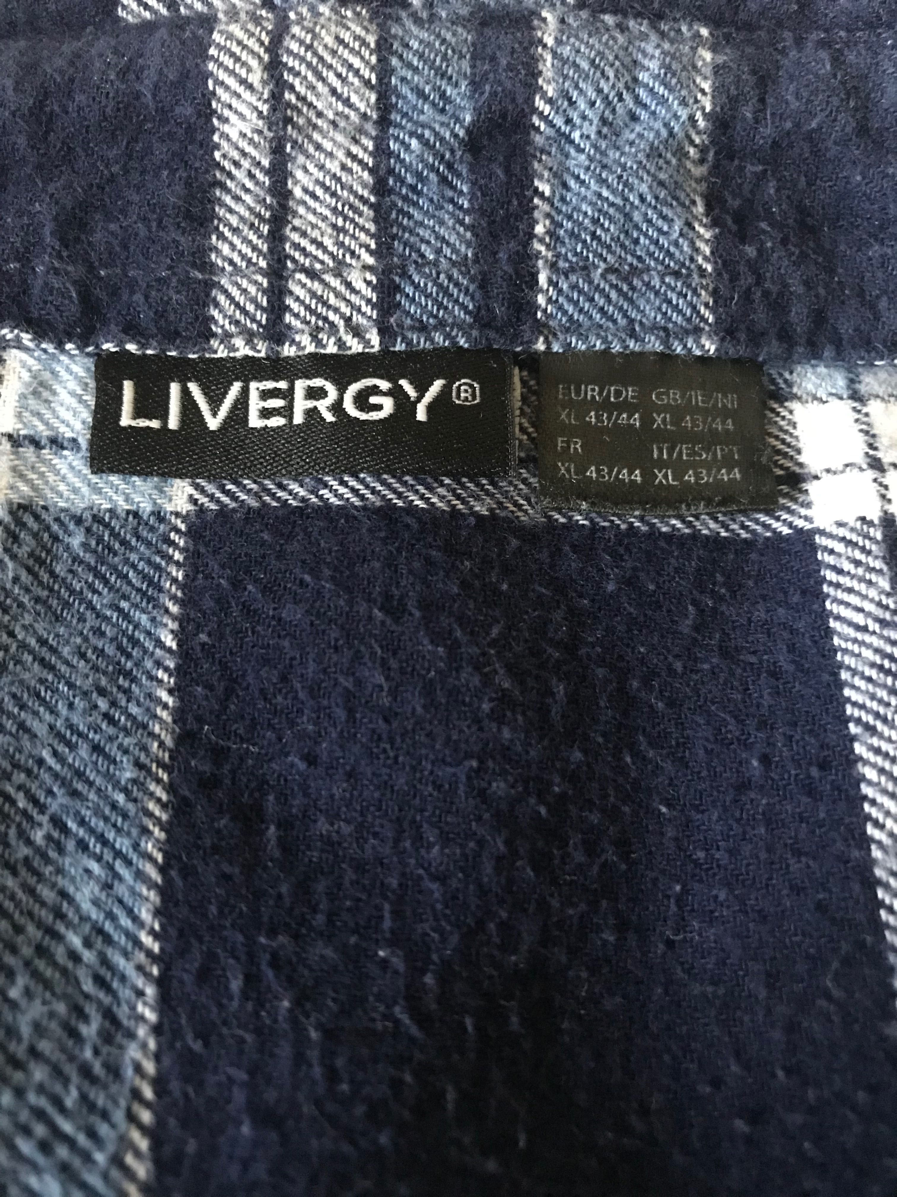 Męska koszula ciepła w kratę XL Livergy