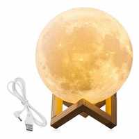 Настольный аккумуляторный светильник Magic 3D Moon Light Луна 13 см