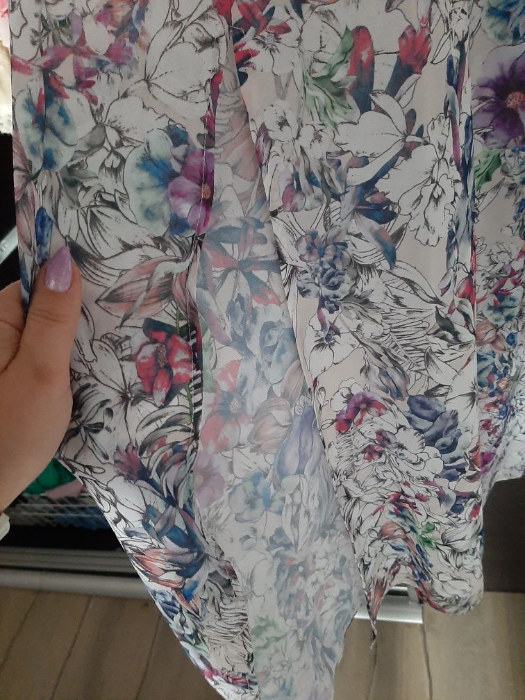 Sukienka długa kwiaty h&m 36