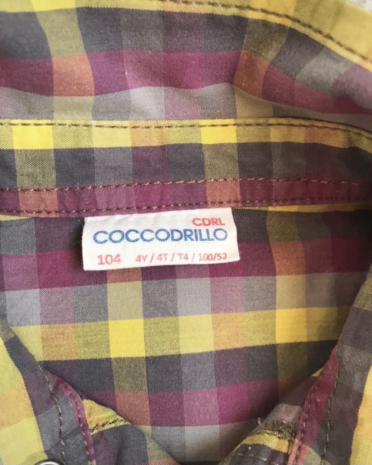 Urocza koszula w krateczkę coccodrillo 104 przyjemna bawełna