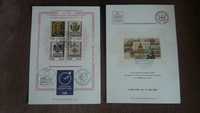 Siedem niemieckich pocztówek ze znaczkami,kolekcjonerskich.
