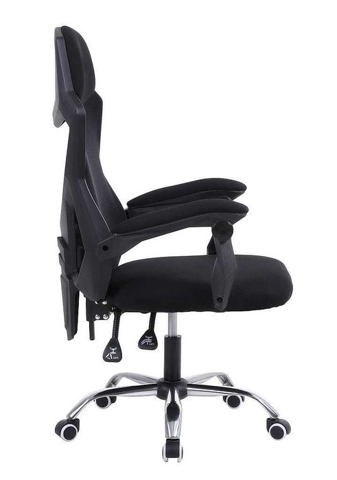 Fotel Gamingowy Biurowy YODA Black Wentylowany  Idealny do Gry i Pracy