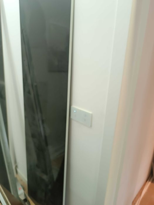 Porta lacada preta móvel cozinha