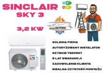 Klimatyzacja Sinclair 3,2KW z montażem