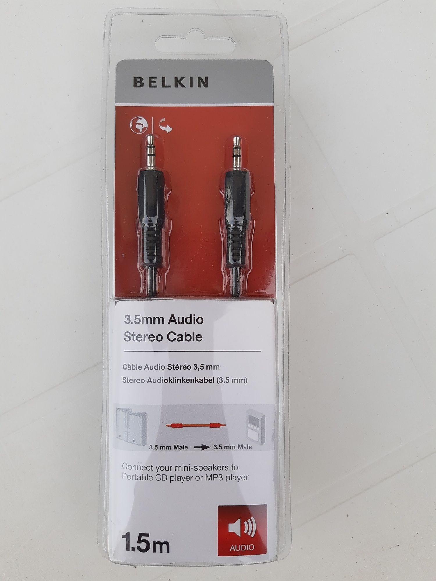KABEL audio stereo 1,5M JACK DO JACK 3,5 mm