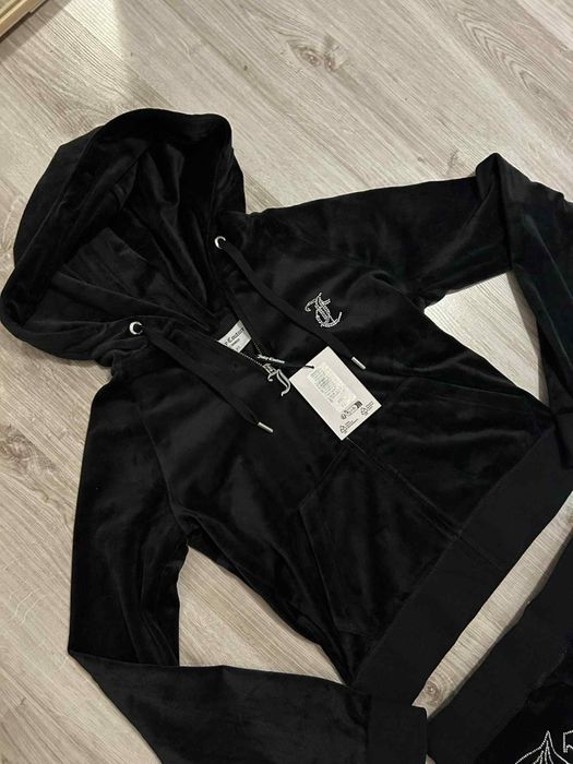 Juicy Couture komplet XS czarny welurowy nowy z metką