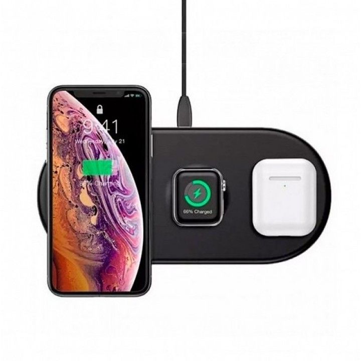 Беспроводная зарядка Baseus Wireless Charger Smart 3 в 1