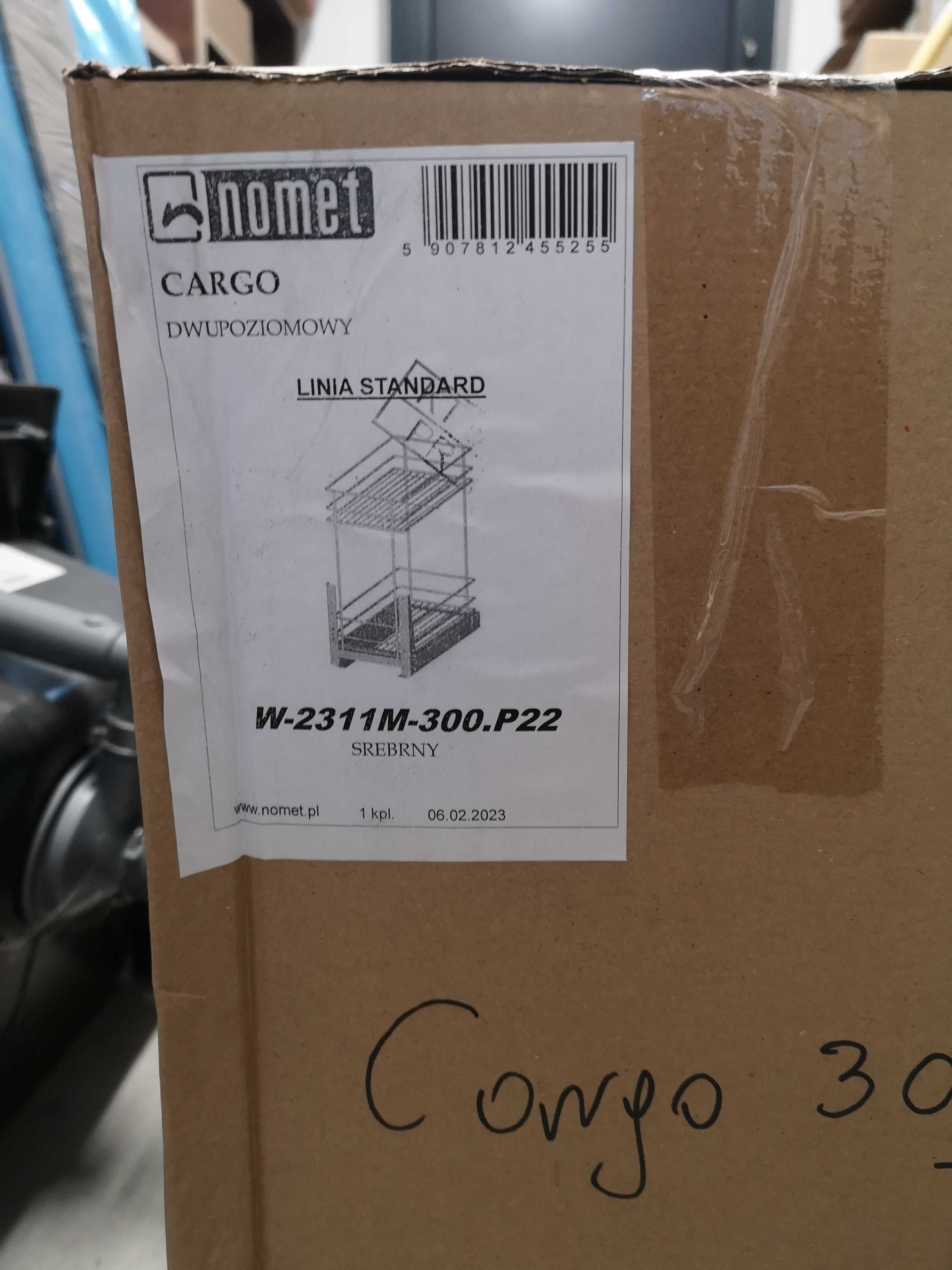 Kosz Cargo Nomet 30 dwupoziomowy srebrny nowy