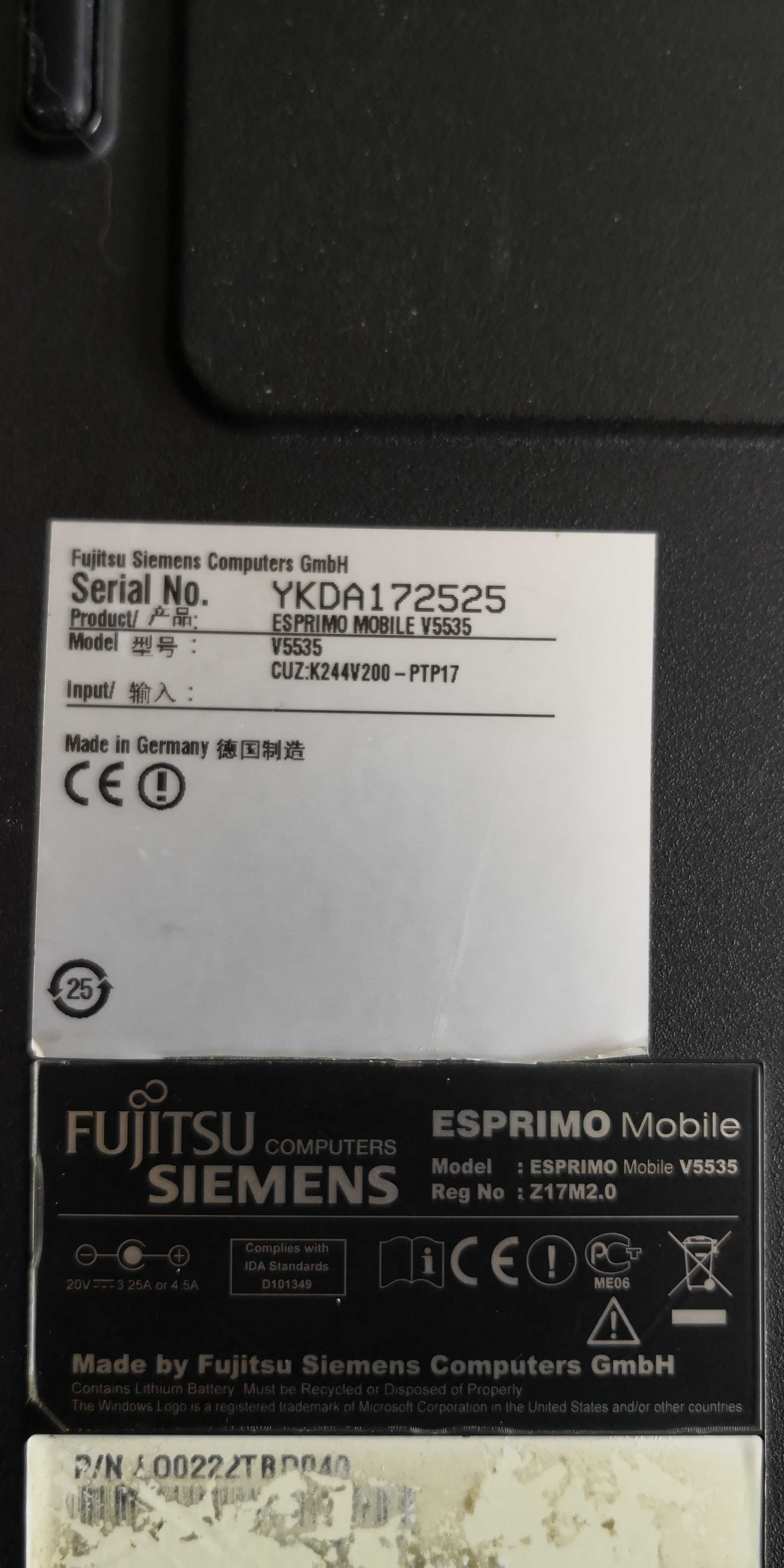 Portátil Fujitsu Siemens