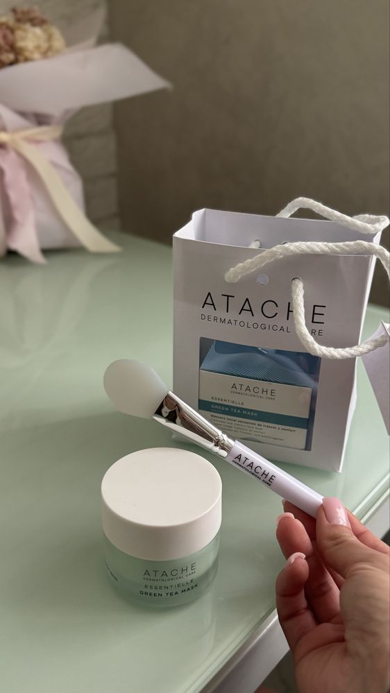Маска для лица Atache Green Tea против отеков