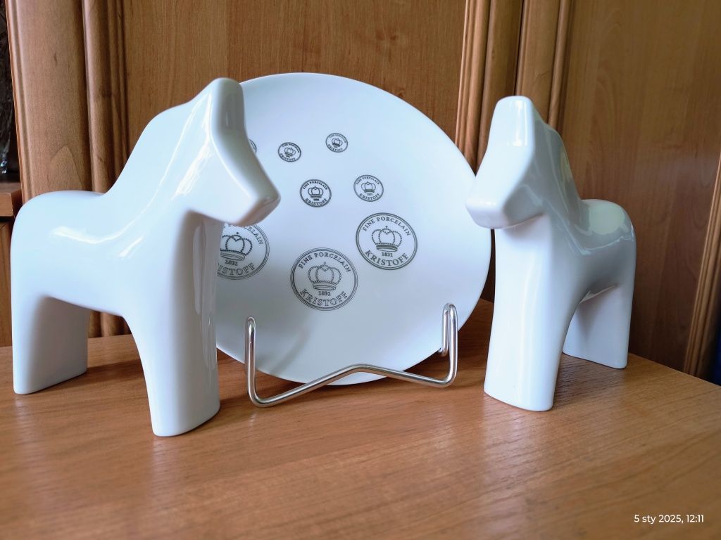 Koń z Dalarny porcelana Krzysztof Wałbrzych