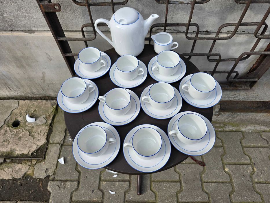 Stary serwis kawowy porcelana na 10 osób
