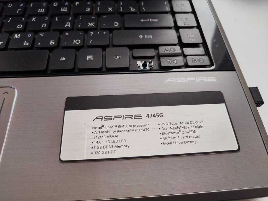 Ноутбук Acer Aspire 4745G с апгрейдом