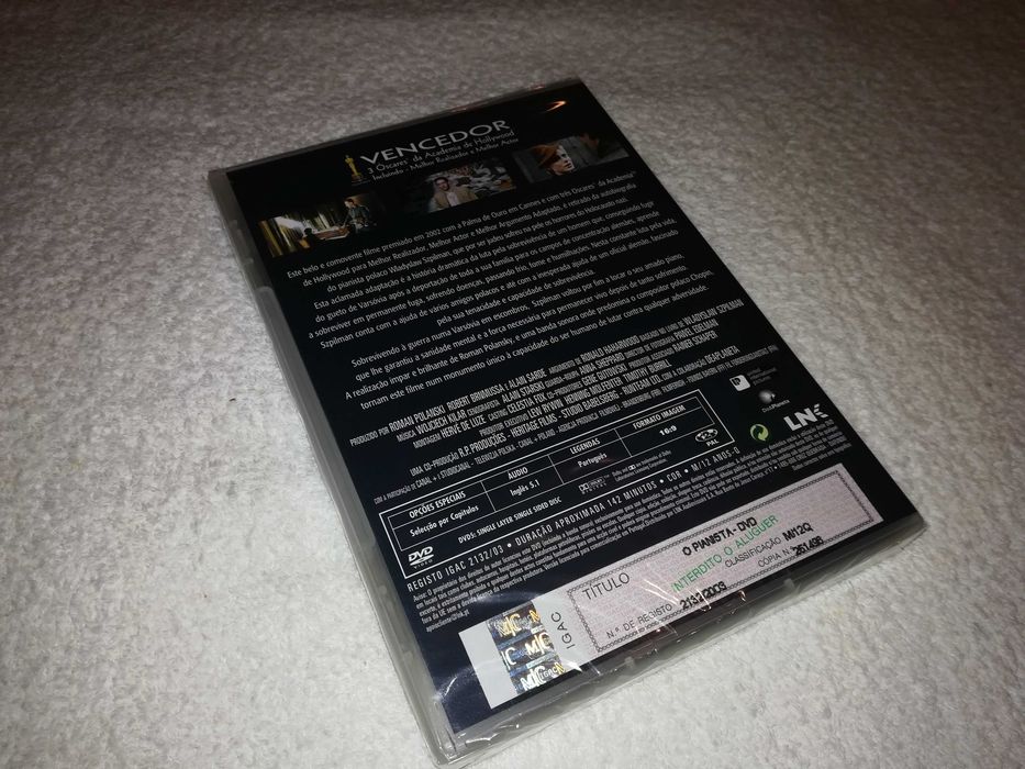 o pianista (filme/dvd) de roman polanski - novo selado