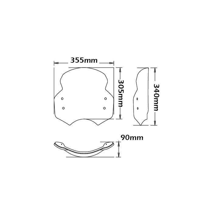 Szyba owiewka BMW R 1200 NINET NOWA średnia.