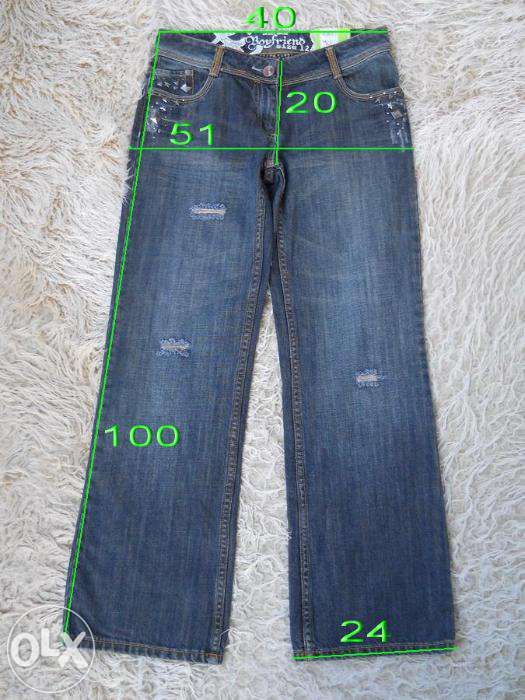 DENIM superowe spodnie jeansy ĆWIEKI PRZETARCIA - NOWE r.40