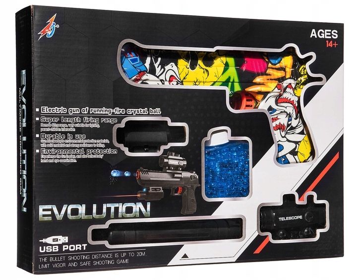 Pistolet Na Kulki Żelowe Karabin Automatyczny Automat Akumulator Ładow