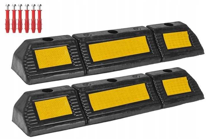 2x OGRANICZNIK parkingowy SEPARATOR odbojnica 57cm Odblaski