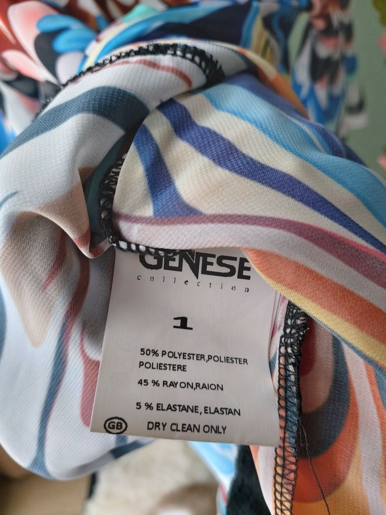 Unikatowa kolorowa  bluzka damska wzory kolory Cekiny  S/M