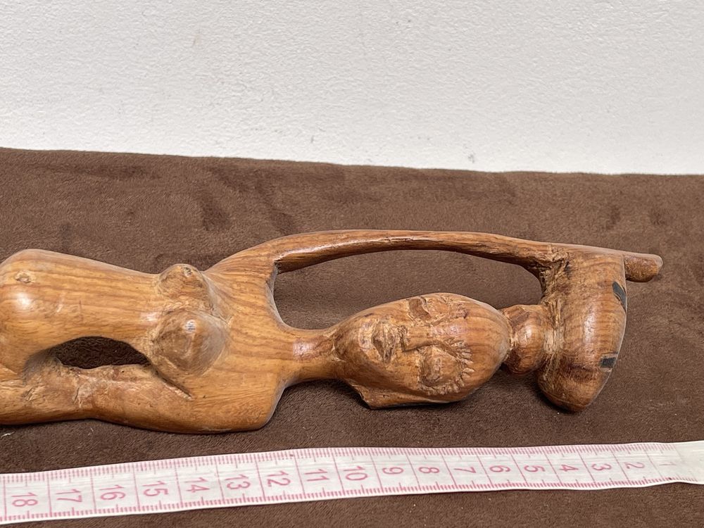 Stara Afrykańska Drewniana Figurka Rękodzieło