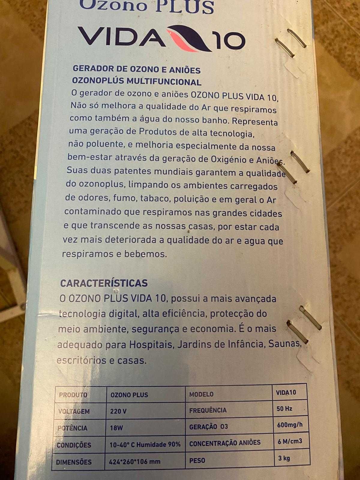 Gerador de Ozono + Aniões – Vida 10 Ozono Plus