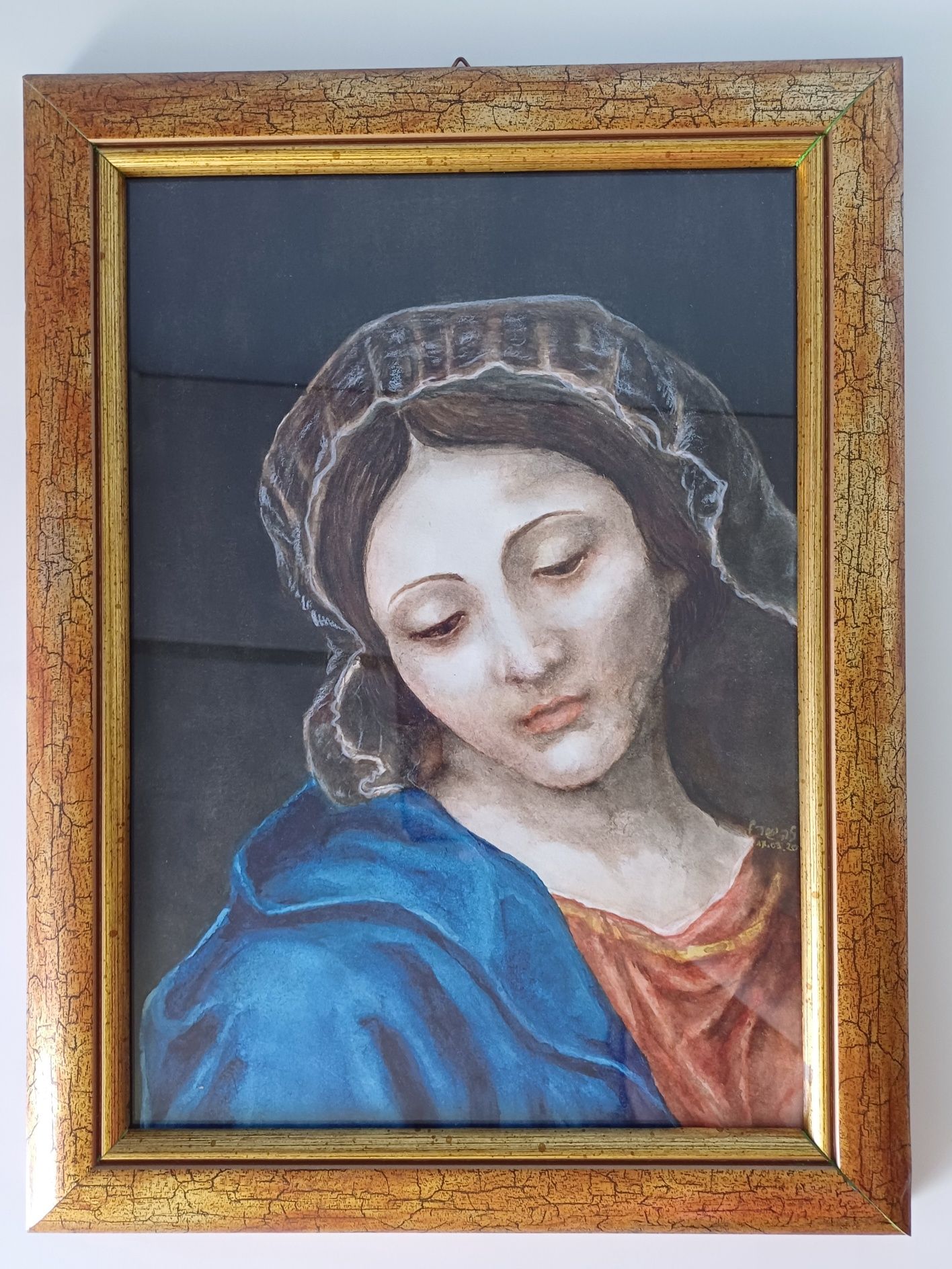 Obraz portret Madonna Barokowa ręcznie malowany