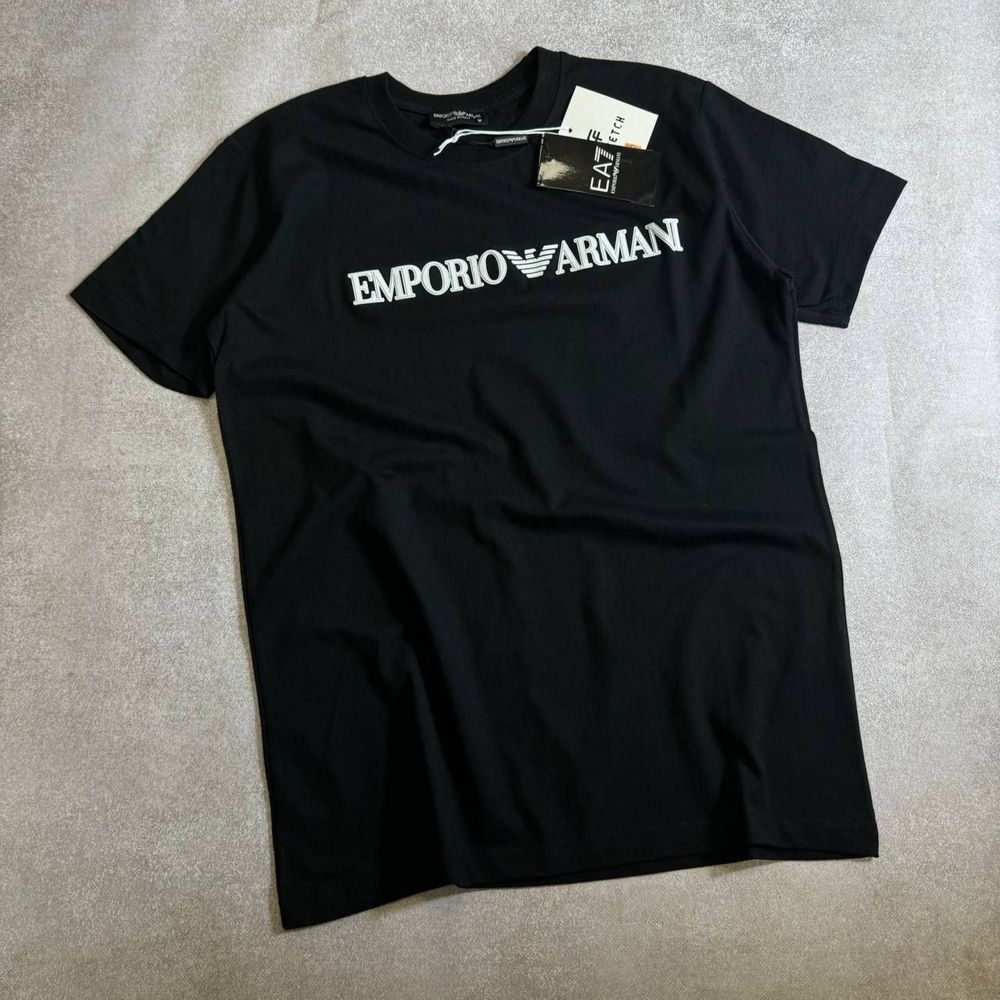 NEW SEASON| Мужская футболка Emporio Armani|S-XXL|черная|белая