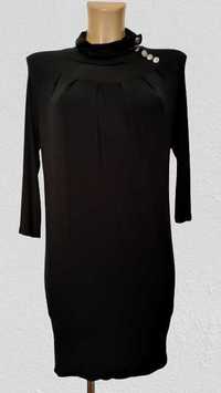 Czarna sukienka dzianinowa z wiskozy 38/M ONLY