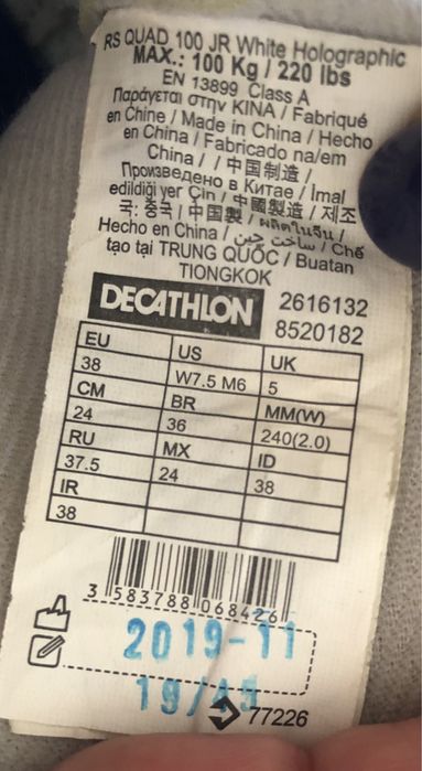 Patins 4 rodas tamanho 38 Decathlon