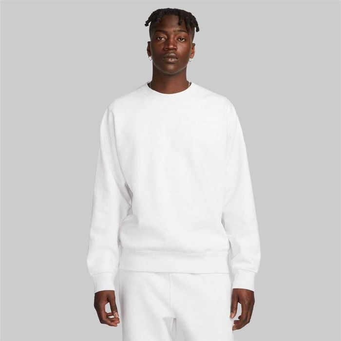 Світшот оверсайз Nike Solo Swoosh Crew Birch Heather/ White
