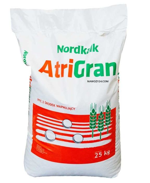 Atrigran granulowane, wapno do odkwaszania na trawnik worek 25 kg