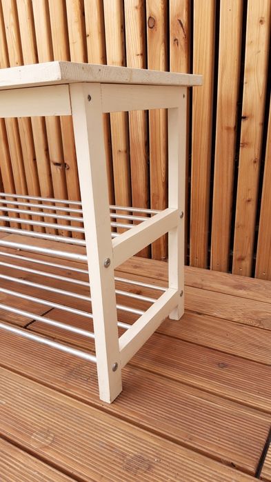 Банкетка полиця для взуття лава лавка в передпокій прихожа дерев'яна